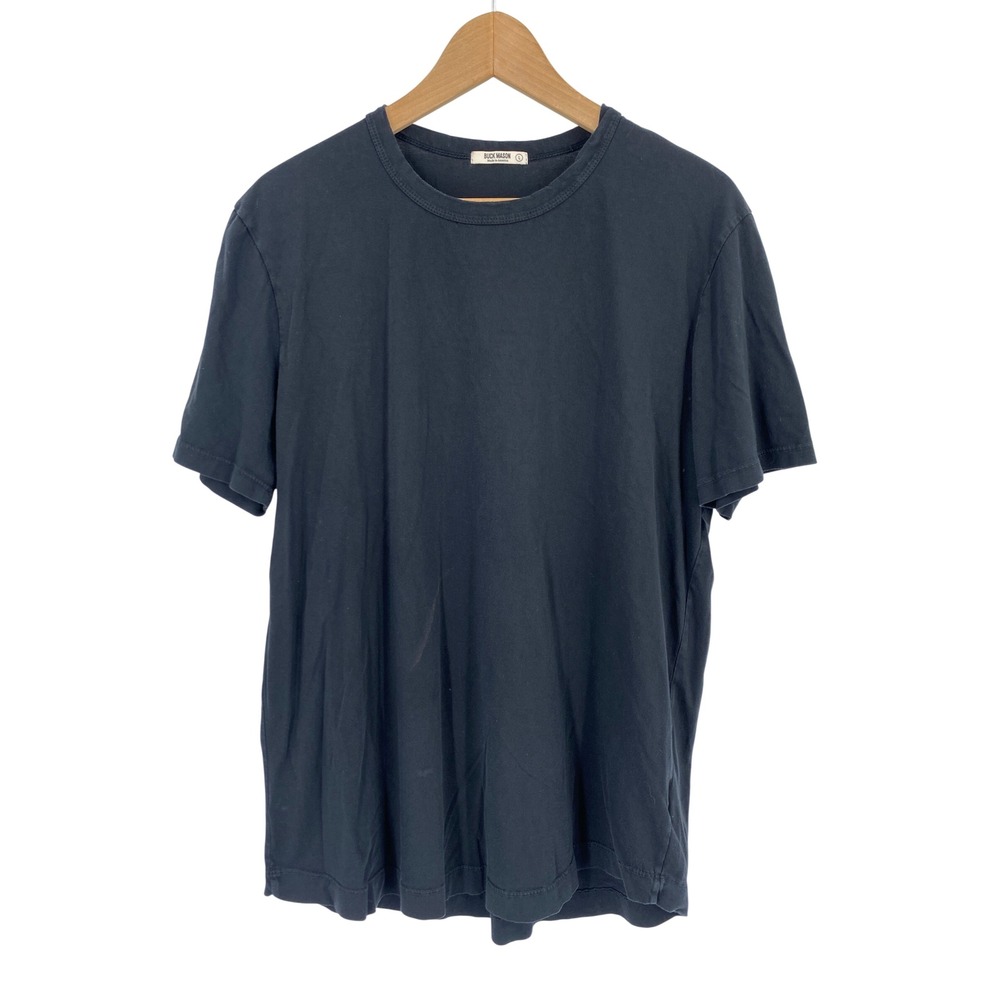 Buck Mason T-Shirt Mens Faded Black Short Sleeve Crew Neck Cotton